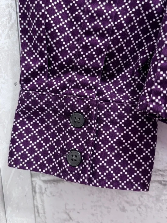 Banana Republic Women’s Purple Geometric Button-Up Shirt - Picture 5 of 5